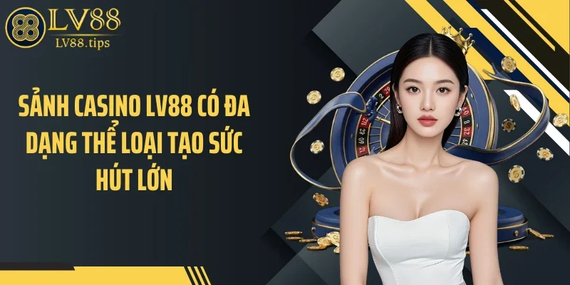 Sảnh casino LV88 có đa dạng thể loại tạo sức hút lớn