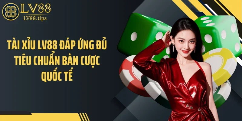 Tài xỉu LV88 đáp ứng đủ tiêu chuẩn bàn cược quốc tế